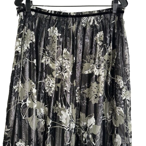 Charles Nolan Silk Blend Metallic Midi Skirt 14 - Picture 6 of 8